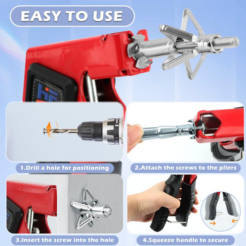 36PCS Molly Bolts for Drywall, Heavy Duty Hollow Wall Anchors with Setting Tool Kit