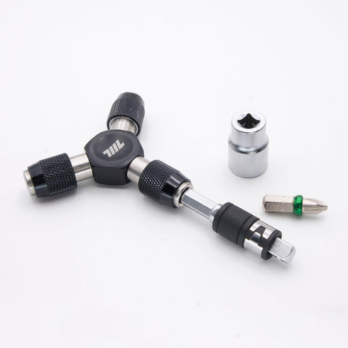 711L Hex Bit and Square Drive Socket 2 in 1 Extension, Swap Sockets for Screwdriver Bits with a Flick - 2PCS