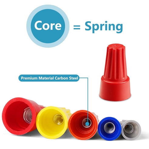 100PCS Colorful Wire Connectors Nuts, Insulating Insert Twist Electrical Wire Caps for Quick Connection