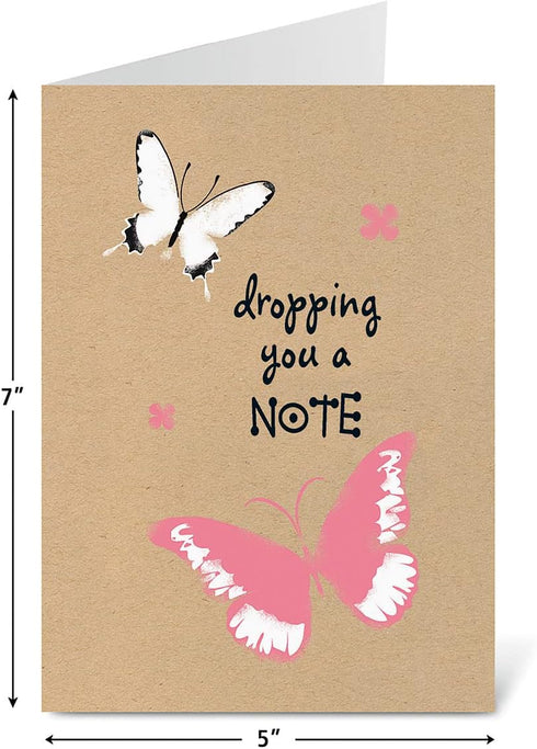 Current Kraft Thinking of You Friendship Greeting Card Set - Value Pack of 20 Cards, 5 Designs, 5" x 7"