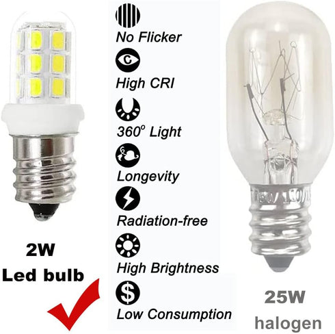 XRZT Bulbs 15W C7 E12 Bulbs Bulbs Bulb 6000K Non-Dimmable 5-Pack Salt Lamp Led Night Light Candelabra Light