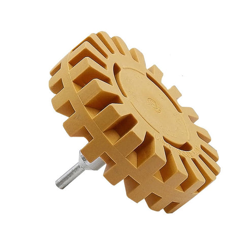 4 Geared Rubber Disc Pneumatic Rubber Wheel with Drilling Adaptor (0.78in Thickness, 2pc)