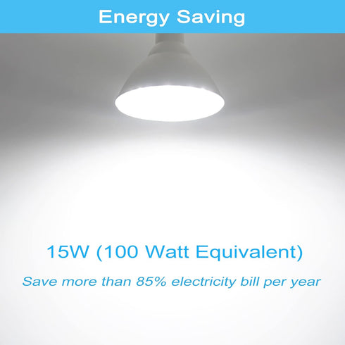 GREENIC Radar Motion Sensor Light Bulbs Outdoor, 15W 5000K PAR38 LED Flood Light, 100 Watt Equivalent, 2 Pack