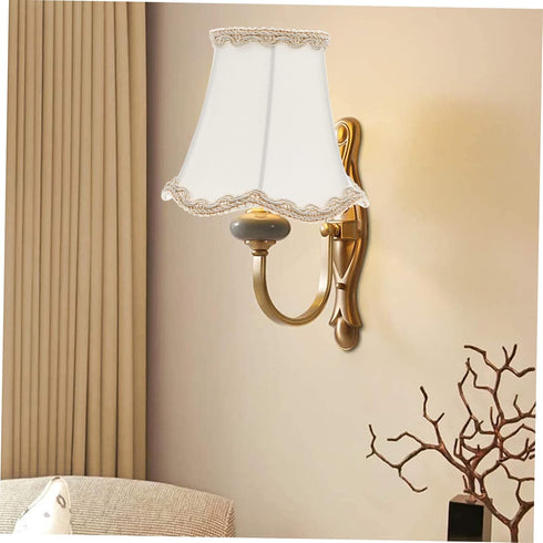 1pc jojofuny Fabric Lampshade Wall Light Wall Sconce Wall Lamp Shade Craft Lights Home Lamp Shade Vintage Floor