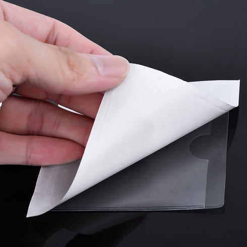 JINTOU (8) Clear Self-Adhesive Ticket and Note Holders for Car Windscreen - Protect Your Passes, Badges and Placards