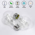 Bulb, 4 A19 Bulbs, 120 Dimmable, E26 2-Pack Maelsrlg Blue Light Watts, Colored LED Filament Clear Glass, Volts, Base