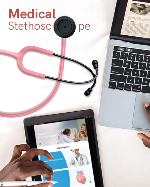 FriCARE Lightweight Stethoscope for Nurse Medical Students, Classic Home Health Diagnostic Kit, Lifetime Warranty