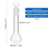 PATIKIL 10ml Volumetric Flask, 2Pcs 3.3 Borosilicate Glass Graduated Volumetric Measuring Flask with Glass Stopper Tolerance 0.18ml for Lab Experiment, Clear
