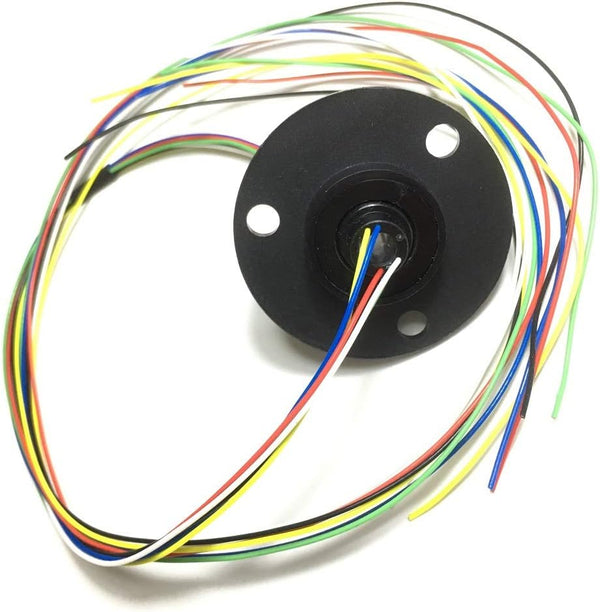 Taidacent Hollow Slip Ring Signal Power Collector Ring, 2/4/6/12 Road Conductive Electric Motor Connector