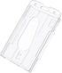 Pawfly 2 Pack Vertical 2-Card Badge Holder, Hard Transparent PC Case Protector for Office School IDs and Credit Cards