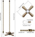 heynsgu 2Pack 3mm 14in, Bulb Bronze Ceiling Fan Pull Chains, Diameter Beaded Decorative Light Pull Chain Pendant