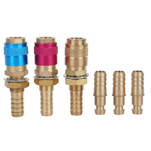 3Pcs M10 Gas Adapter, Argon Quick Connect Fittings for TIG Welding Torch