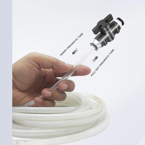 4mm Push to Connect Ball Valve Union Air Flow Control Valve Quick Connect Tube Fittings (5pack)