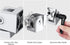JiGiU 2 Pcs Die-Cast Zinc Alloy Pivot Joint for 3030 Series Aluminium Profile Extrusion, 180° Adjustable Brackets