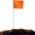 Zozen 50Pack Marking Flags, Orange Yard Flags | 15x4x5 Inch, Marker Flags, Lawn Flags Markers, Irrigation Flags, Landscape Flags, Sprinkler Flags, Match with Measuring Wheel.