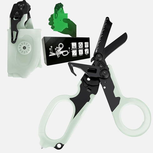6 in 1 Multi-function Trauma Shears with Strap Cutter and Glass Breaker,