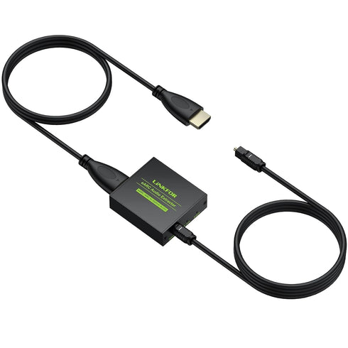 LiNKFOR eARC/ARC Audio Extractor, HDMI eARC to Optical Converter with Audio Signal