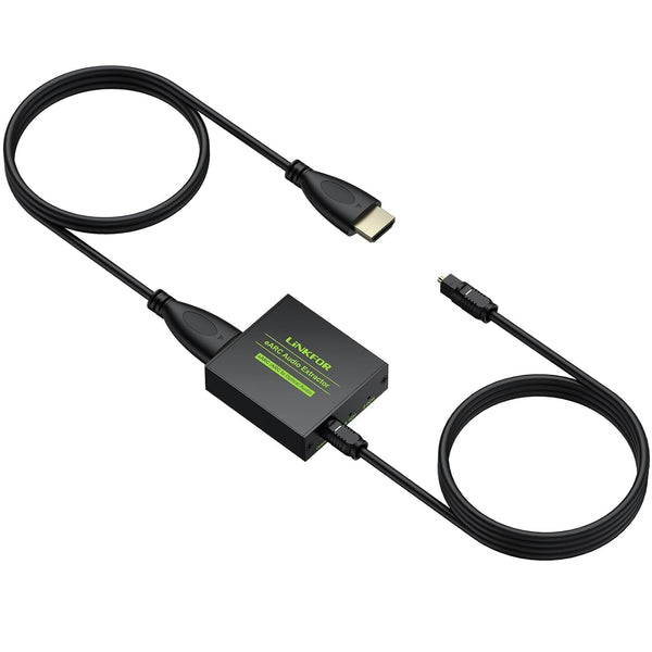 LiNKFOR eARC/ARC Audio Extractor, HDMI eARC to Optical Converter with Audio Signal