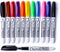 Volcanics Dry Erase Markers - Low Odor Fine Whiteboard Markers, Thin Box of 12, 10 Colors