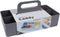 BLUE GINKGO Multipurpose Caddy Organizer, Stackable Plastic Caddy with Handle for Desk, Makeup, Classroom, Grey