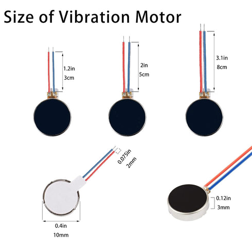 20PCS Mini Vibration Motor DC3V 12000rpm for Cell Phone Electronic Device Repair and Classroom Projects
