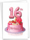 The Best Card Company - 16th Happy Birthday Greeting Card, Milestone Birthday Celebration, 16 Years Old