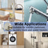 Hooshing 2PCS Faucet Hose Adapter, 1/2 Female to 3/8 Male Reducer Compression Brass Pipe Fitting with Washers