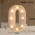 QEOCP 26 10 Light Up Letter O, LED Marquee Sign Letters and Numbers, Battery Powered Alphabet Sign Light for Night