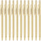 Unibene 12 Pack Slim Gold Ballpoint Pens, Black Ink 1 mm, Nice Gift for Business Office Students Teachers Wedding