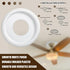 4 9.8" 4" Moukeren Pieces Ceiling Medallion Molded PU Ceiling Fan Medallions for Light Fixtures OD x ID Smooth White