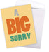 NobleWorks Jumbo Sorry Greeting Card (1 Pack) 8.5 x 11 Inch with Envelope, A Big Sorry from Little Me J2087SRG