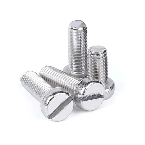 CLXDKLKEQ 2/4/10/25/50pcs M1.6 M2 M2.5 M3 M4 M5 M6 M8 M10 GB65 304 Bolt(6mm,10Pcs M4) Stainless Steel Slotted Flat