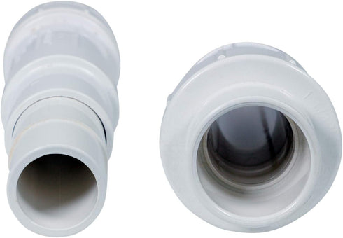 Midline Valve 567SD034 Heavy Duty PVC Repair Coupling, Expandable Pipe Fitting, 3/4 in. White Plastic