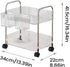 Generic Carts with Wheels - Clear Modern Rolling Utility Tech Station, Multi Layer Acrylic Cart, Snack Storage Rack