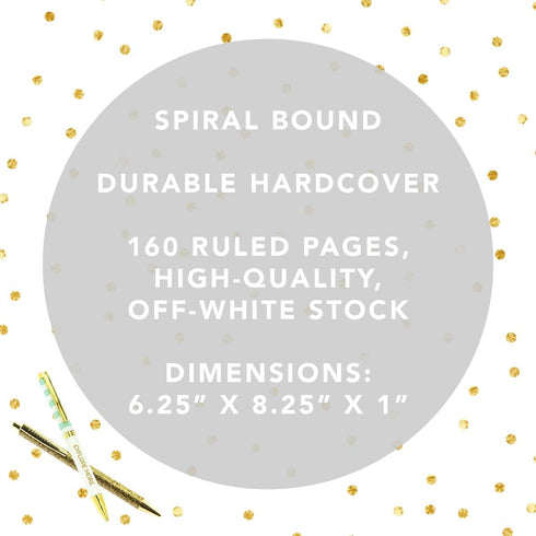 Graphique Designer Notebooks, Hanging Flower Garden, Spiral Bound Writing Journals with 160 Ruled Pages