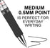 GC QUILL Gel Ink Pens, Premium Refillable & Retractable, 0.5mm Fine Point, 12 Black & 10 Blue Ink Pens