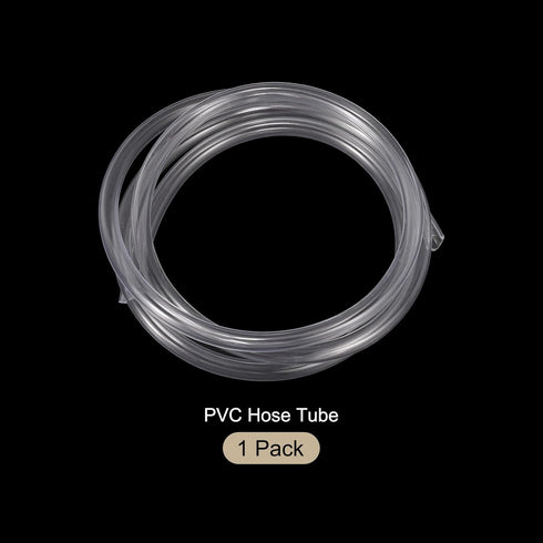 1/4" x 3/8" Clear Plastic PVC Tubing 5ft Flexible Vinyl Tube for Garden Irrigation, Water Hose, Fish Tank