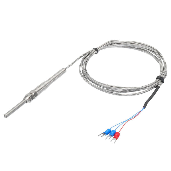 MECCANIXITY PT100 RTD Thermocouple Stainless Steel M8 Temperature Sensor Probe -50 to 500C 6.6ft