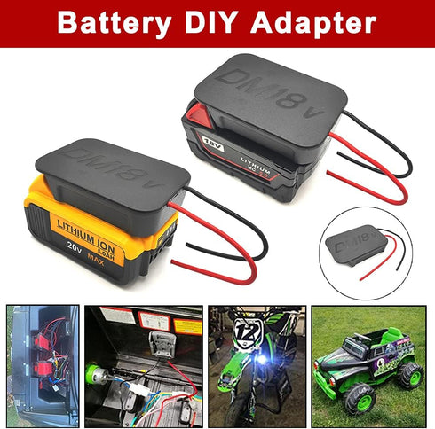 Battery Adapter for DEWALT 18V/20V MAX & Milwaukee M18 Lithium Battery Power Mount Connector Dock
