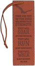 Christian Art Gifts Vegan Faux Leather Scripture Bookmark for Men - Hope in The Lord, Isaiah 40:31
