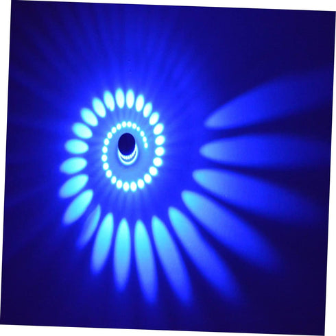 3W NUOBESTY Spiral LED Wall Sconce Light Blue Light Fixture for Bedroom Bar KTV Decorative Ceiling and Wall Lighting