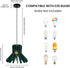 Room,Office(D13.7 xH10.2,Green) Acoustic Felt Pendant Light, Sound Absorbing Modern Hanging Lamp, Tool-Free Assembly