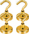 LOVIMAG Cruise Essentials, 40Lbs Yellow Magnet Hooks for Cruise Cabin, Strong Magnetic Hooks for Hanging, 4 Pack