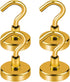 LOVIMAG Cruise Essentials, 40Lbs Yellow Magnet Hooks for Cruise Cabin, Strong Magnetic Hooks for Hanging, 4 Pack