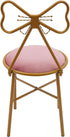 Pyroarle Pink Butterfly Backrest Vanity Chair, Modern Stool, Butterfly-Shaped Vanity Dining Makeup Chair, Light Pink
