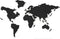 Navaris Cork Board World Map, Self-Adhesive Corkboard for Wall, 18 Cork Pieces and 10 Pins, Black