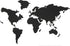 Navaris Cork Board World Map, Self-Adhesive Corkboard for Wall, 18 Cork Pieces and 10 Pins, Black