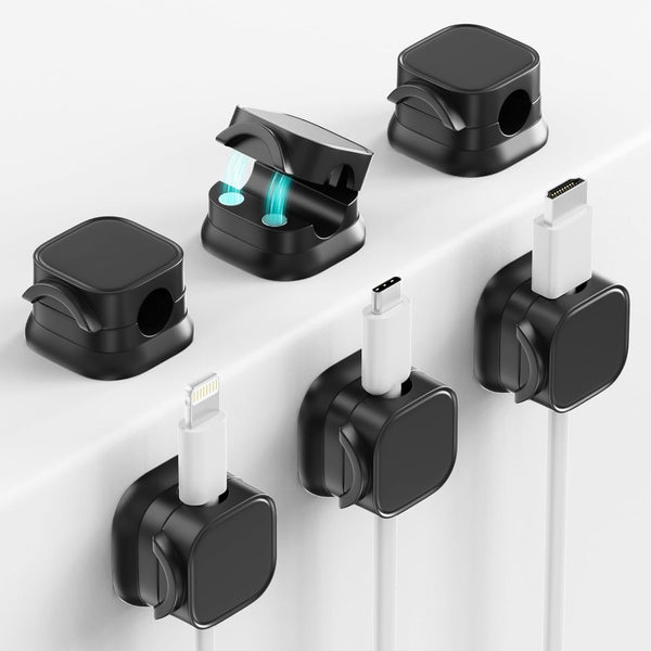 JCILPITC Magnetic Cable Clips, Cable Management Under Desk,Cord Organizer for Desk Car Wall,Cord