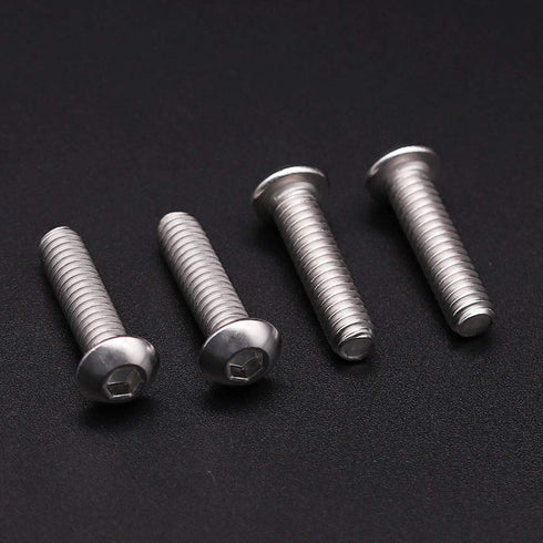 5/16-18 x 1-1/4" Hex Socket Button Head Cap Screws - 25 Pack, 304 Stainless Steel, Bright Finish