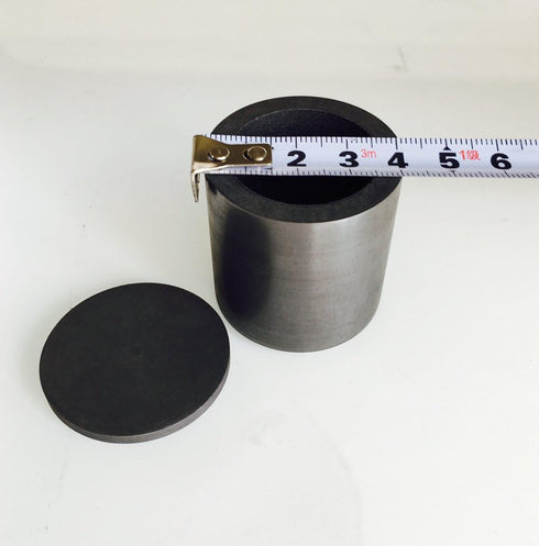 OTOOLWORLD Smelting Lab Graphite Crucible with Cover, Lab Supply 40MM X 40MM